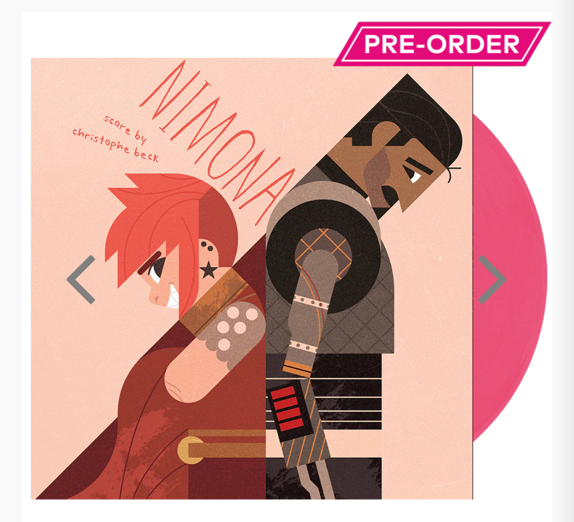 preorder the nimona soundtrack on vinyl! pink colorway very sick iam8bit.com/products/nimon… also if u haven't seen the movie yet WHAT TF ARE U DOING