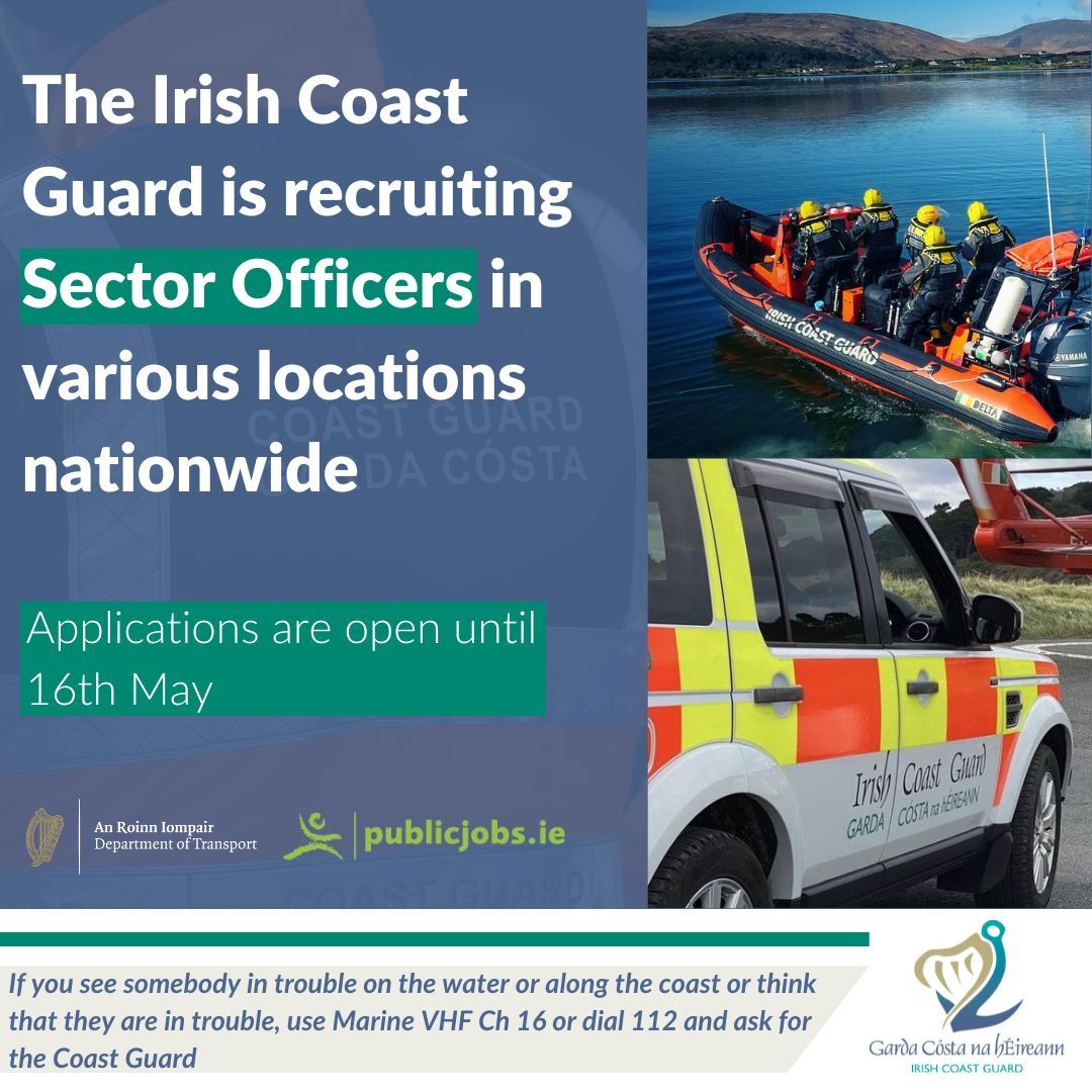 IRCG are currently recruiting Sector Officers. For more information see buff.ly/49XHcbx