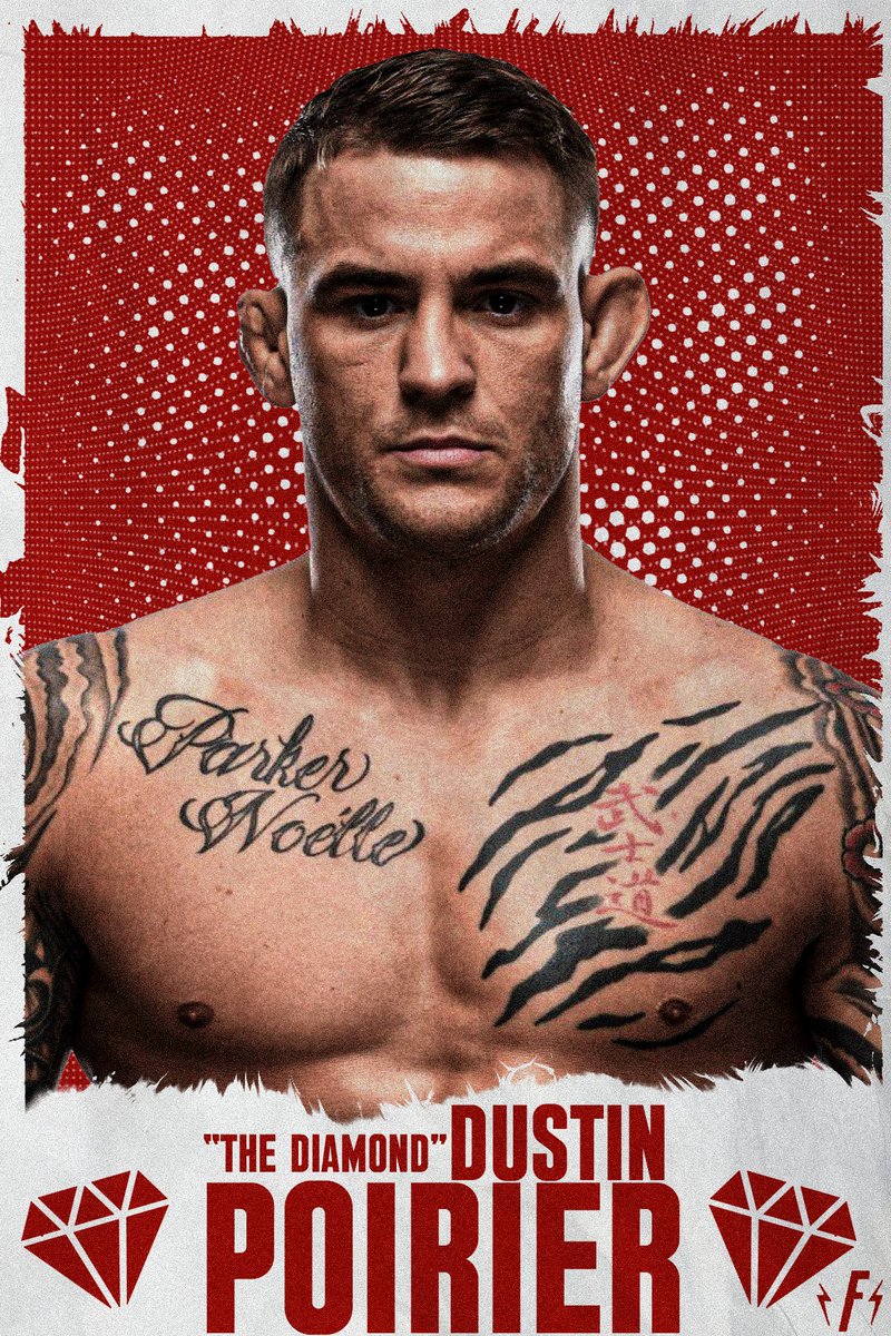 Dustin 'The Diamond' Poirier- @DustinPoirier (Art By Myself) I decided to make this quickly whilst coming up with an idea for a Dustin vs Islam poster (Im struggling) Anyway I love how this poster turned out simple yet I think it looks very nice!💎 Hope you all like it too!♥️
