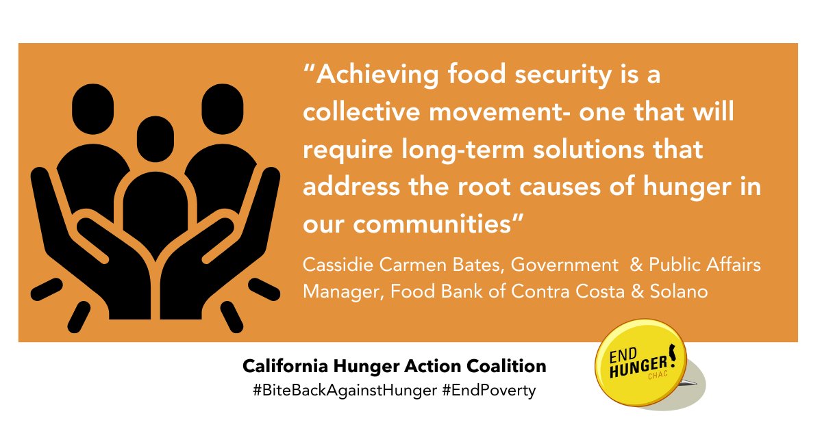 As long as poverty persists, so will hunger. #CALeg must take steps to #EndPoverty by:
💡Reimagining CalWORKs
💵Addressing SSI/SSP benefit adequacy
🌻Expanding access to diapers & menstrual Products
❌Rejecting withdrawals to the Safety Net Reserve & cuts to CalWORKs and CNIP