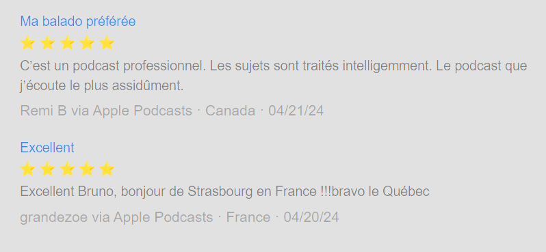 Ces commentaires sont un plaisir à lire ! Merci à tous ceux qui laissent ici et là des mots d'appréciation à propos de Mon Carnet. Cela fait vraiment plaisir. Et un grand merci également aux collaborateurs de Mon Carnet, sans qui #MonCarnet ne serait pas aussi réussi !