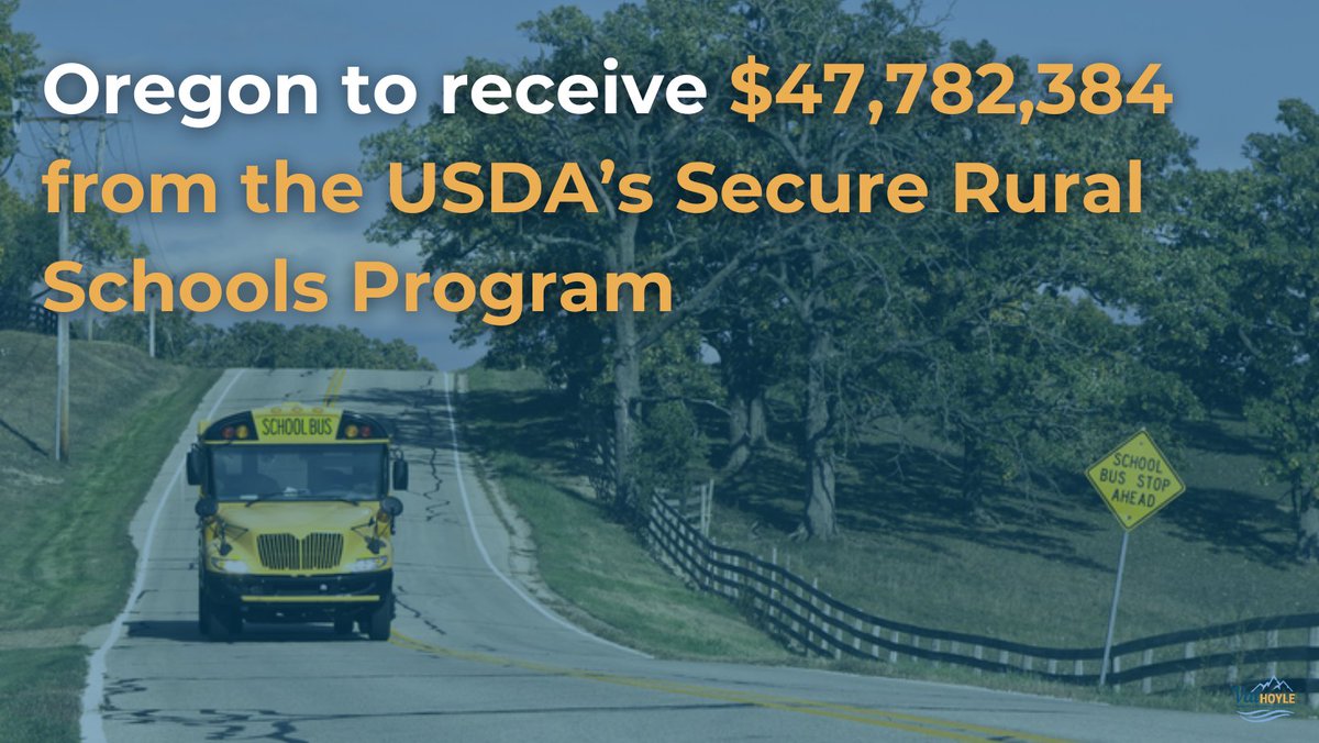 The Secure Rural Schools Program serves as a lifeline to rural communities by supporting students, roads and public safety. Funding for Secure Rural Schools is essential. I’m thrilled to see that $47 million from this program is heading to Oregon to help support our communities.