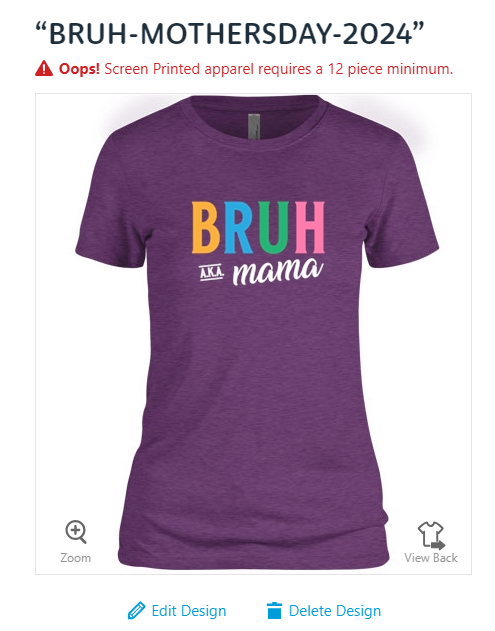 emersedesign's tweet photo. @uberprints thanks for the no minimum order ad so that I could waste an hour designing a shirt that needs a minimum order of 12. ugh.... https://t.co/uH0ZuLlRuJ