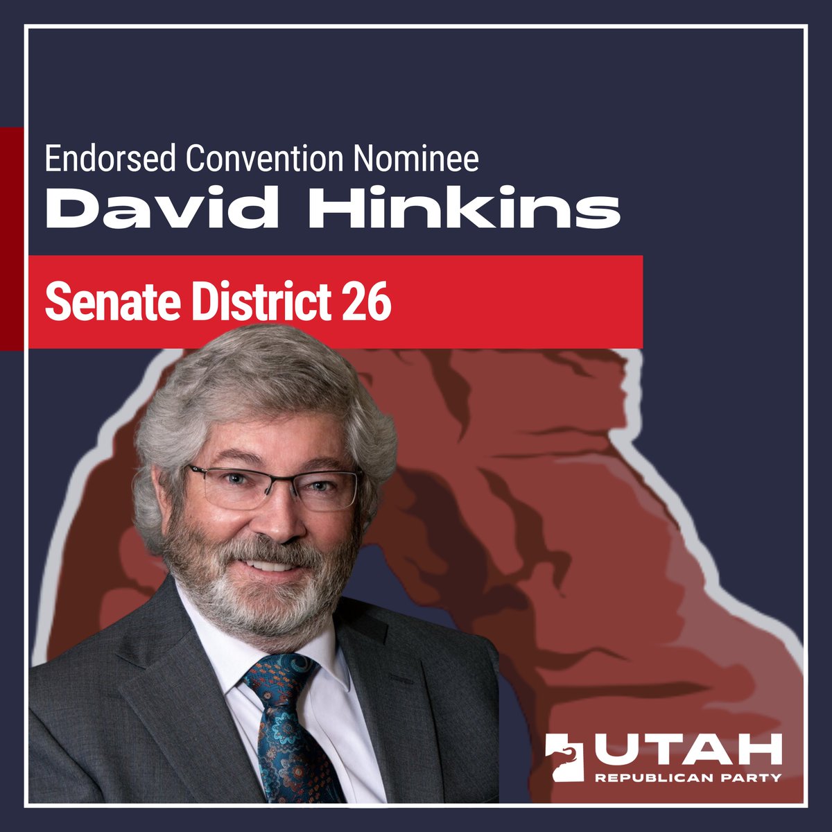 David Hinkins is the UT GOP's Endorsed Convention Nominee for Senate District 26! Congratulations David!