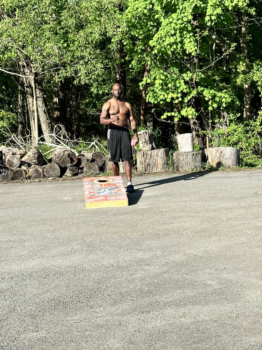When your brother wants to play cornhole for his bday you pull out the boards and get it in