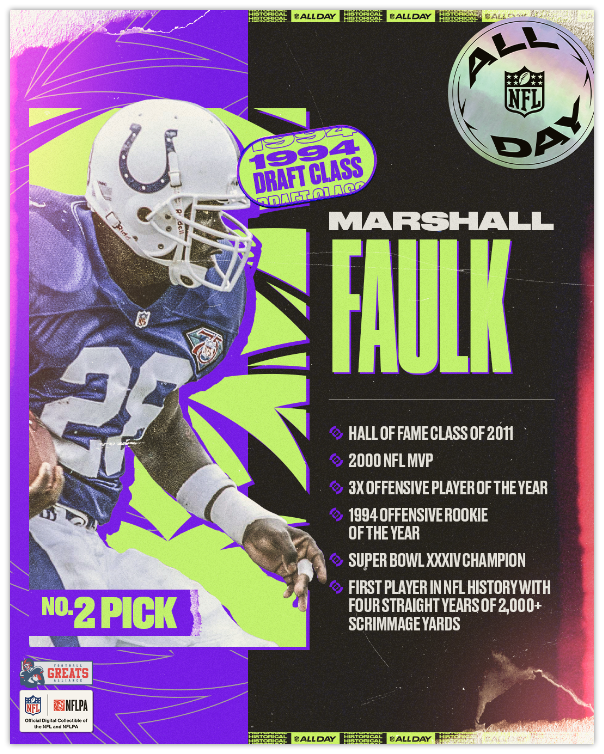 🏈 WIN A MARSHALL FAULK SIGNED FOOTBALL The NFL Draft has come and gone, but we are still celebrating on NFL ALL DAY! Every Hot route pack you buy from the Draft Anniversary drop enters you to win a Marshall Faulk signed football 🥳 ➡️ Buy packs here: nflallday.com/drops/1255