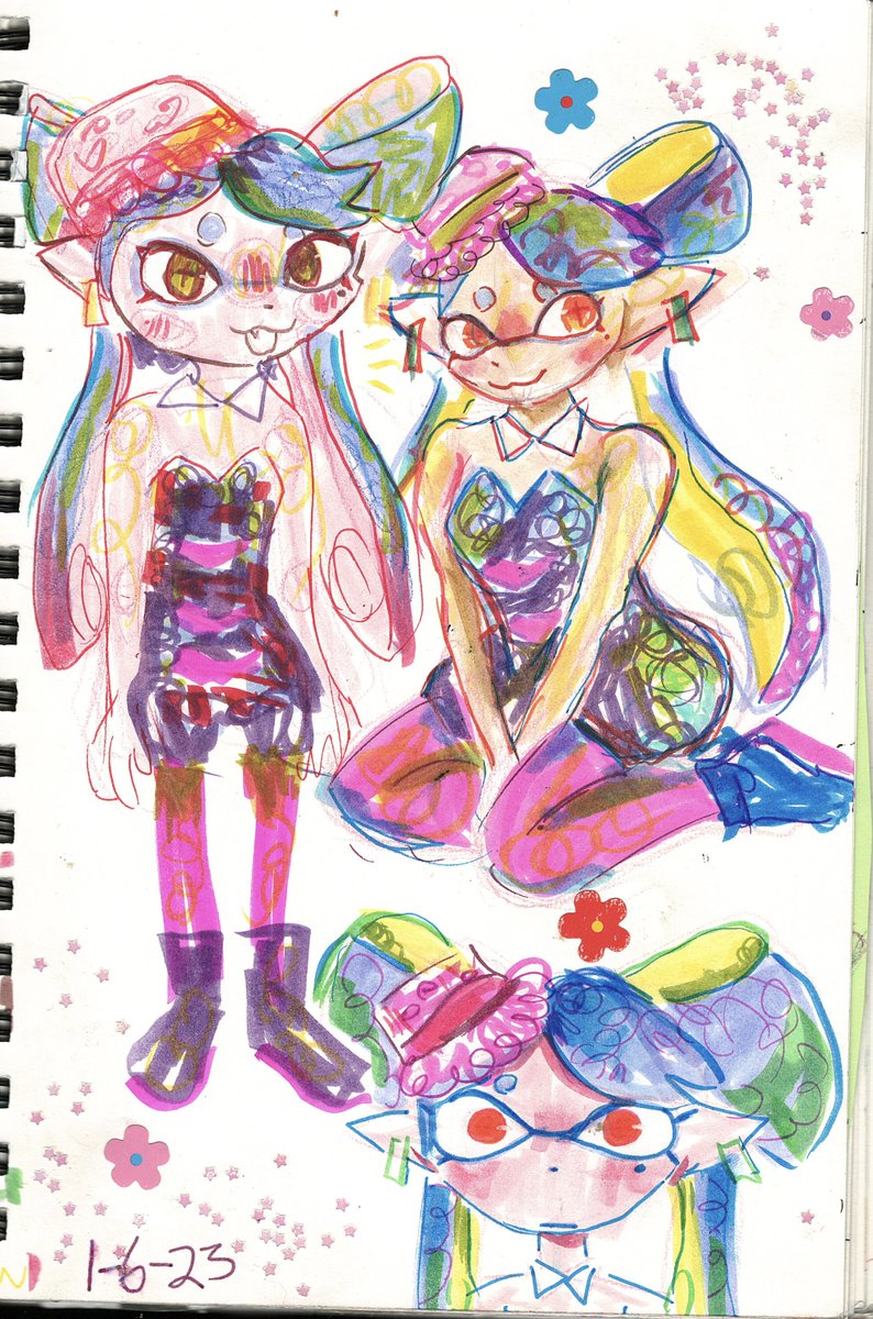 oldish sketchbook page featuring callie ^_^