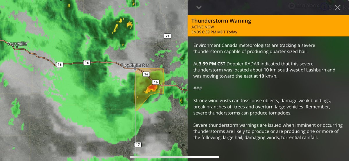 First severe thunderstorm of the season on the prairies #skstorm