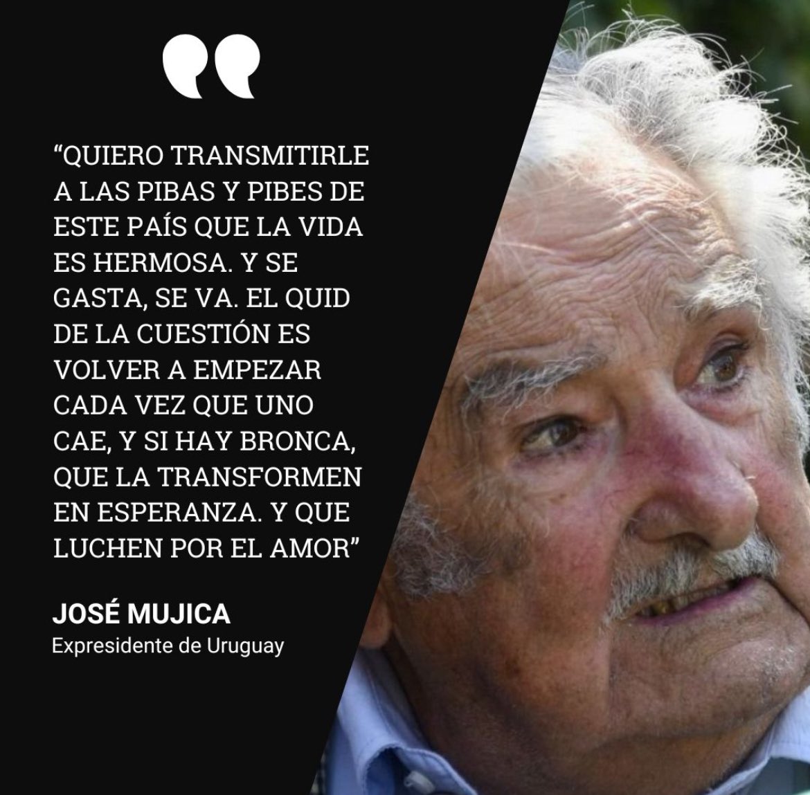 Inmenso el querido Pepe Mujica, inmenso!