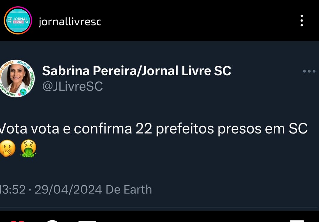 E SC lidera o ranking de nunca ter um governo do estado petista, mas todos os prefeitos presos são de direita e extrema direita, mto do PL! 🤭22 LADRÕES