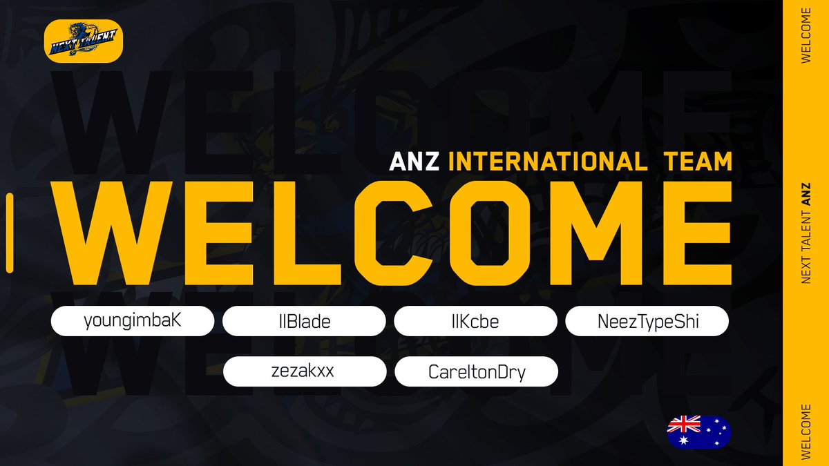 A lot of exciting updates to announce this week! So to start it off we would like to formally announce our organization's expansion internationally by welcoming our new ANZ Team who will be representing Next Talent Esports as 'Next Talent ANZ' ! PG - @enzellsocrates SG -…