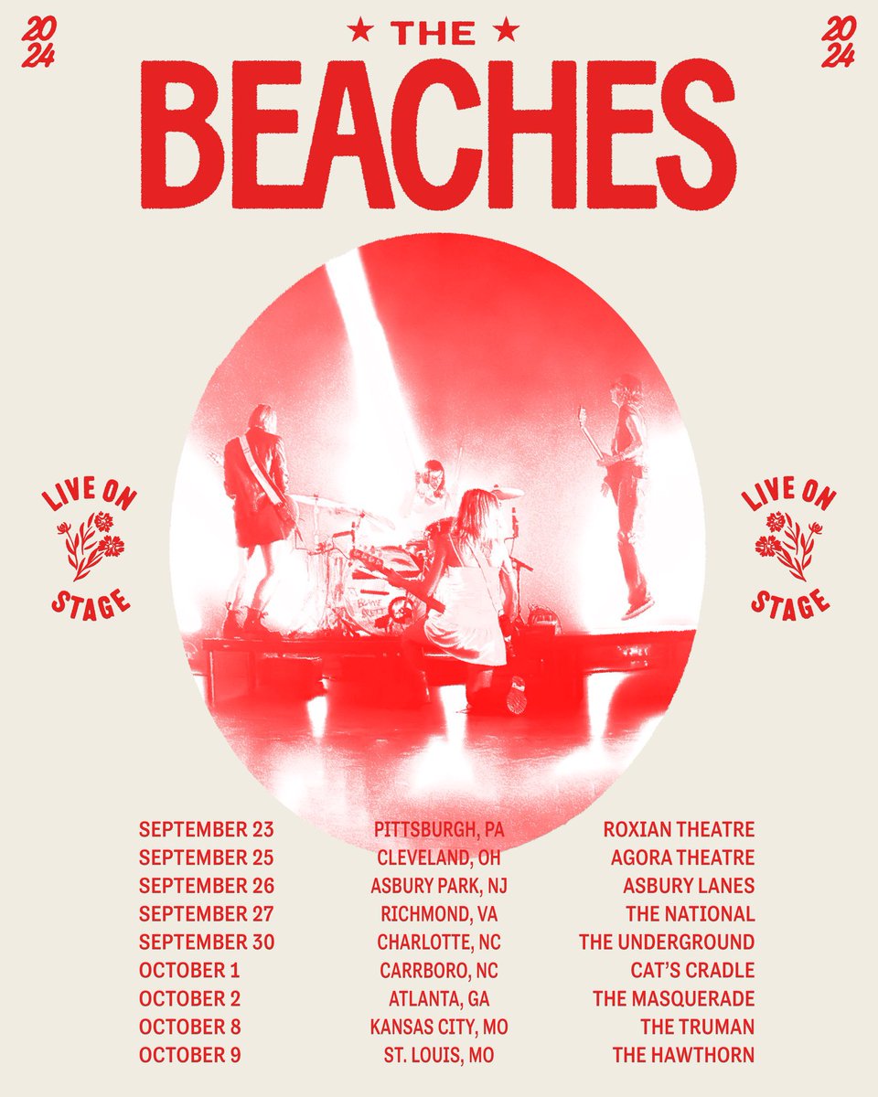 Get ready 🌟 @thebeaches are coming back to the US this fall! Get tickets this Friday, 5/3 at 10 am local time here 🎟️ go.axs.com/oT4B50Rrfyf