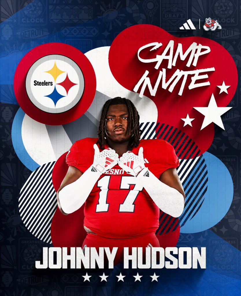 an opportunity to go be great‼️ @JohnnyHudsonD1 has received a camp invite from the Pittsburgh Steelers🤝