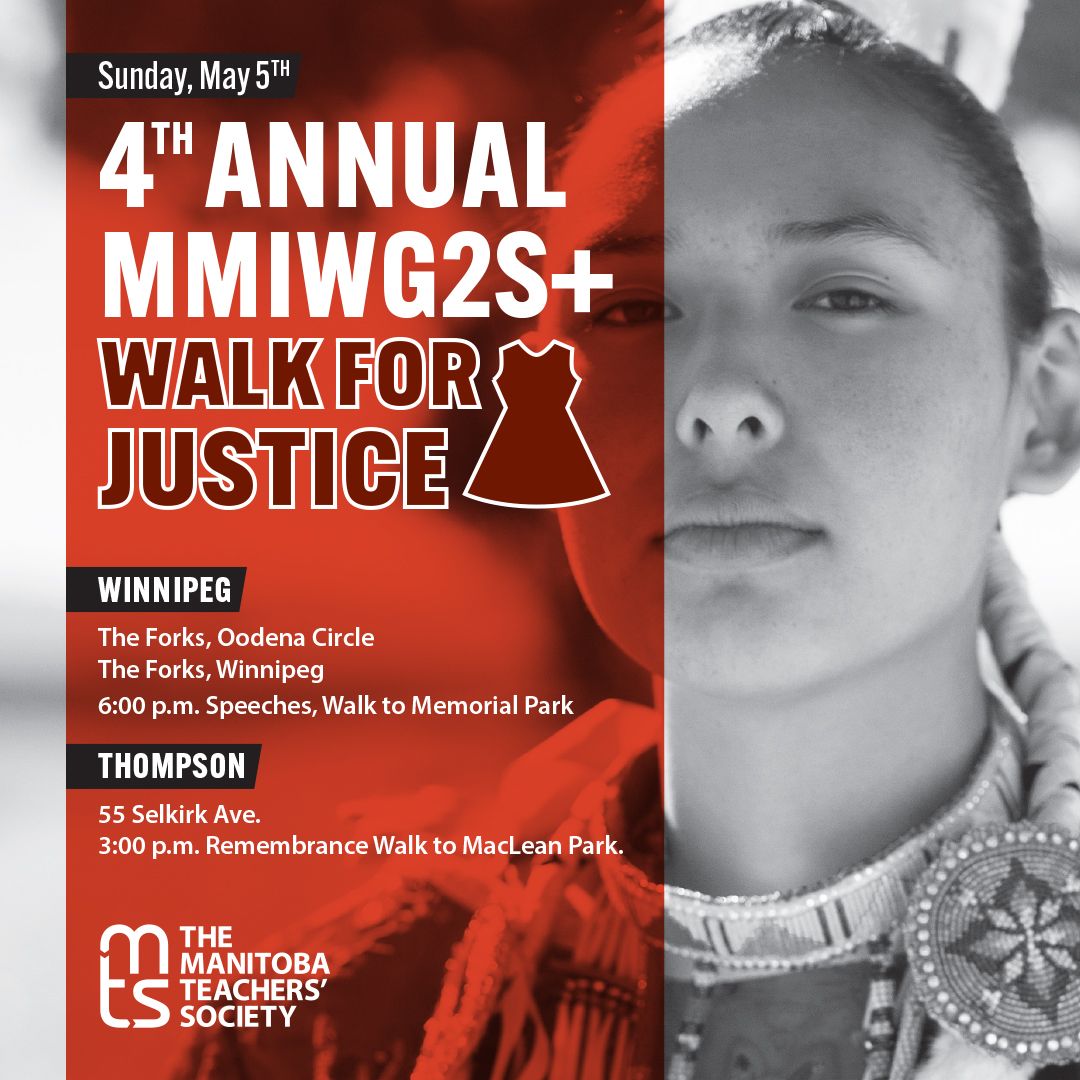 Join us at the 4th Annual #MMIWG2S+ Walk for Justice this Sunday, May 5th in #Winnipeg and #Thompson. This is an event by Travis Barsy and Jorden Myran. It's inclusive, family friendly and we'd love you to help us support the cause. buff.ly/3xZuyvB