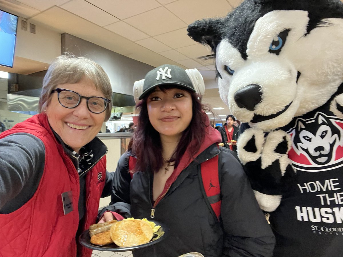 Dr. Robbyn R Wacker (@drrobbynwacker) on Twitter photo It’s Breakfast for Dinner at Garvey Commons tonight to cheer on our <a href="/stcloudstate/">St. Cloud State</a> Huskies during finals. 👊🏻 The pancakes are great!! 😋 It’s Breakfast for Dinner at Garvey Commons tonight to cheer on our <a href="/stcloudstate/">St. Cloud State</a> Huskies during finals. 👊🏻 The pancakes are great!! 😋
