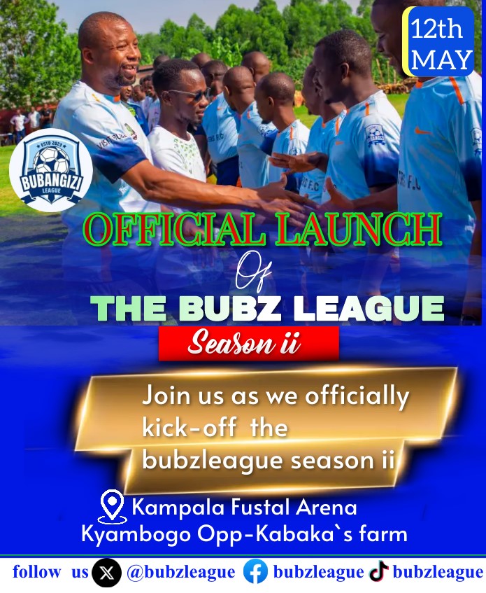 It's just a reminder that we are meeting on 12th May for @BubzLeague at Kampala Fustal Arena #BubzLeague #RwekisigaziFc