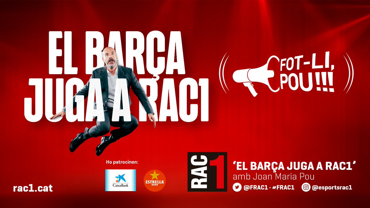 #frac1 | 👋 Fins aquí la transmissió del Barça - València, l'equip del @FCBRAC1 hi tornem dissabte que ve des de Montilivi!

Ara, tot l'anàlisi del partit al #TuDiràs amb l'@aleixparise ▶️rac1.cat/directe