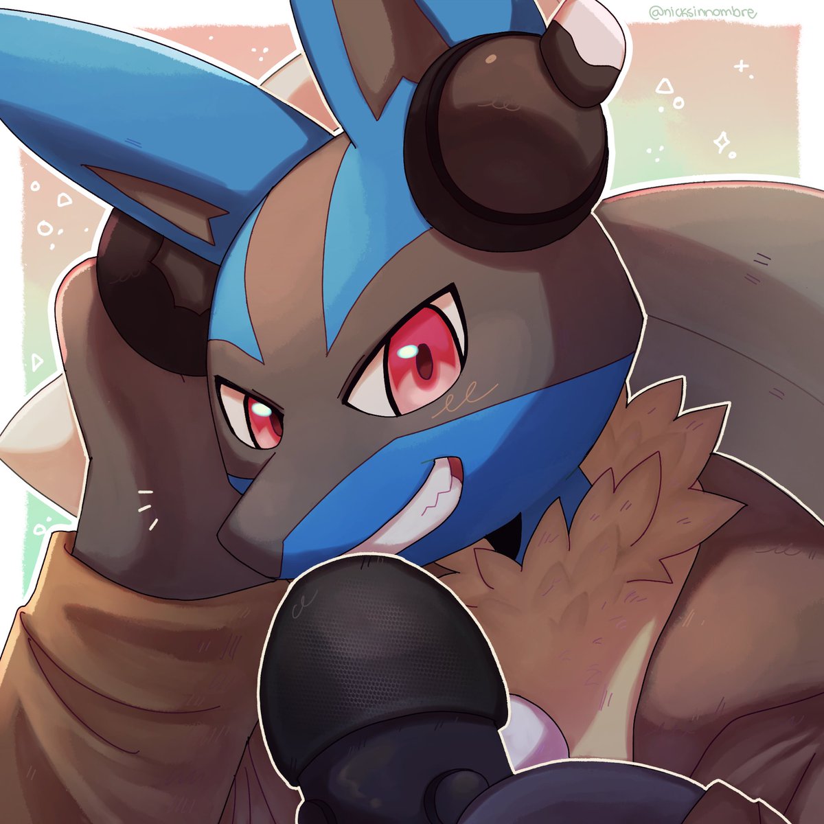 Got a sweet commission of my Lucario sona preparing for his gaming stream! Was time to get a new streaming icon. Thanks again for the art @Nicksinnombre! ^^