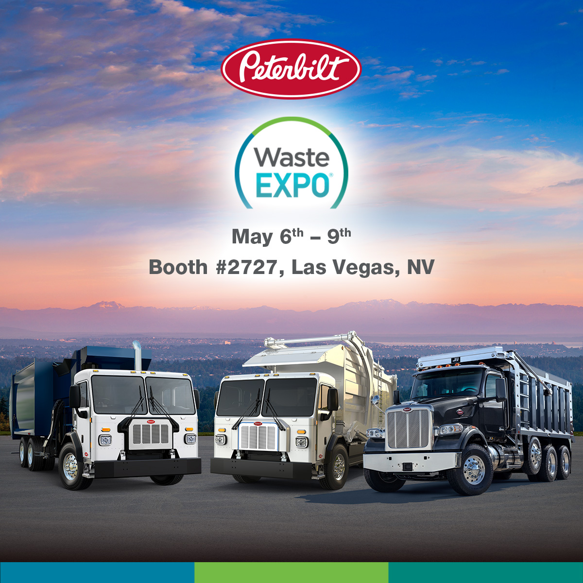 Join us at the Waste Expo, taking place at the Las Vegas Convention Center from May 6th-9th, where we'll be showcasing our top-notch fleet of refuse vehicles! #Peterbilt #PeterbiltTrucks #WasteExpo #WasteExpo2024