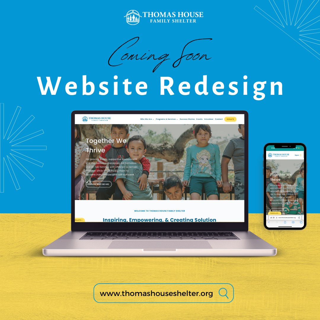 We're excited to announce the launch of our new website redesign next Monday, May 6th! We wanted a more user-friendly experience that truly showcases our work and impact. Get ready to explore the new site and see how we are making a difference in our community!​ ​ #THFS