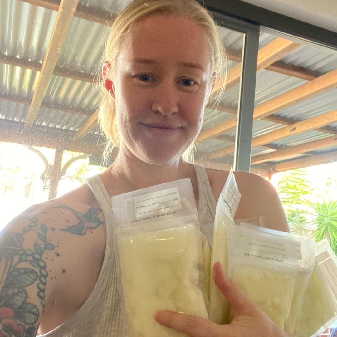 After Rhea gave birth prematurely, she was thrilled to find out that she could give back to the community and has donated over 18 litres of excess breast milk since then. 'It's such a wonderful way to utilise the milk for babies who actually need it,' said Rhea. #lifebloodau