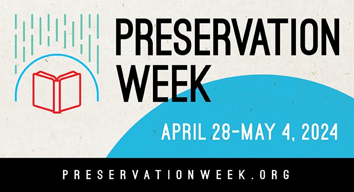 Free webinars for #PreservationWeek: ➡️ Cultural Competency’s Role Toward DEIA Goals ➡️ Historical Newspapers in Public Libraries ➡️ Building Better Models for Preservation ➡️ Being Home:: A reading and conversation with 2024 Honorary Chair Traci Sorell preservationweek.org/free-webinars/