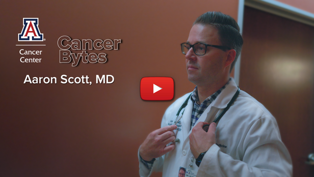 Meet UArizona Cancer Center member Aaron Scott, MD, an academic medical oncologist extraordinaire––a caring, fifth generation Tucsonan making a difference for his patients and for all. bit.ly/4dgIaCN #BearDownonCancer