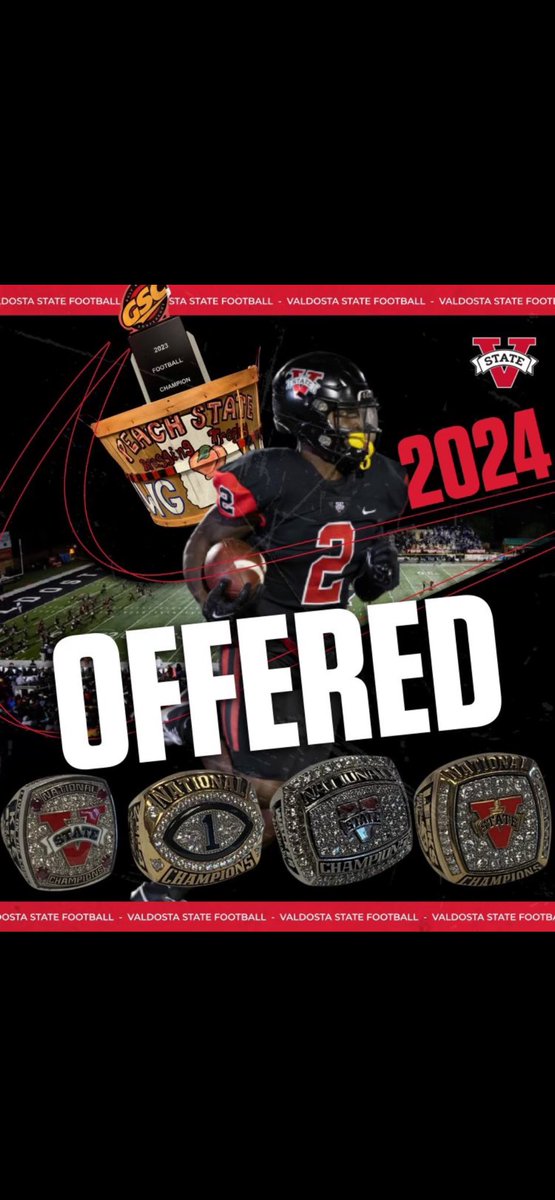 I am blessed to receive an official offer from @valdostastatefb. Thank you <a href="/B_Buck50/">Brett Buckridge (Buck)</a> <a href="/OneOnOneKicking/">OneOnOne Kicking Camps🏈</a>