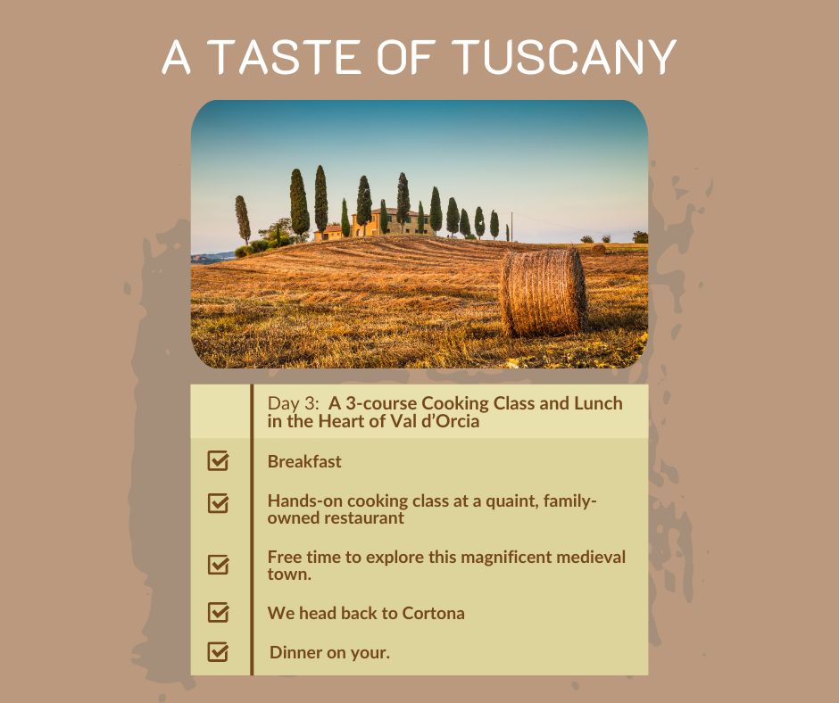 Explore Tuscany & Savor Culinary Delights with Culinary Genes! 🇮🇹
buff.ly/49t7z92
#ATasteofTuscany #Tuscany #CulinaryAdventures #ItalianFood #FoodTour #Travelgram #FoodieTravel #CookingClass #ItalyTravel #HiddenGems #TravelFriends #GoodCompany #LuxuryTravel #TravelGoals