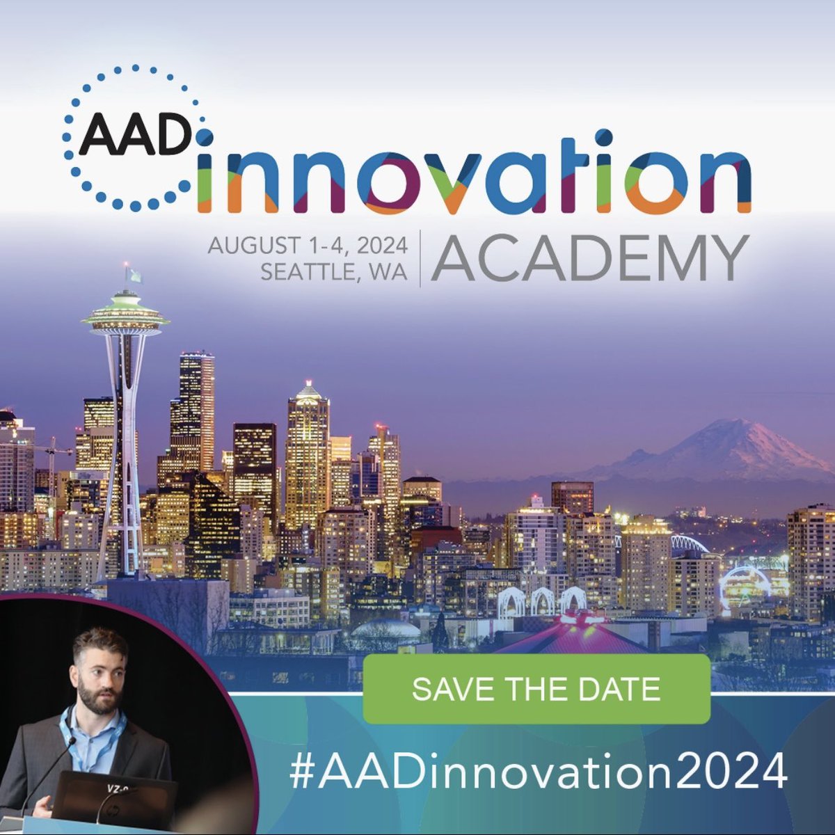 Our very own #UNMDerm Residency Program Director and Reflectance Confocal Microscopy (RCM) expert, Dr. John Durkin, is highlighted on the @AADmember Innovation Academy flyer – Look for #AADInnovation2024 this summer in Seattle!