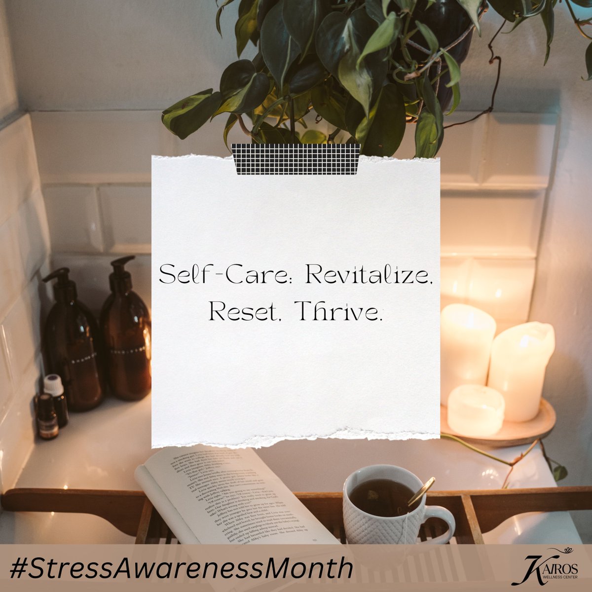 Taking care of yourself plays an important role in decreasing your stress. Below are a few tools to consider adding this week to your wellness toolkit:

1. Increase movement.
2. Make good nutritional choices and hydrate.
3. Prioritize your sleep.

#stressawarenessmonth