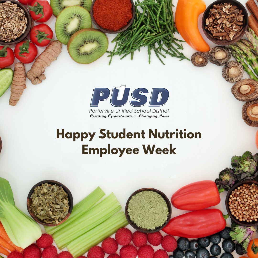Happy Student Nutrition Employee Week. We appreciate what the Student Nutrition Services department does for our students.