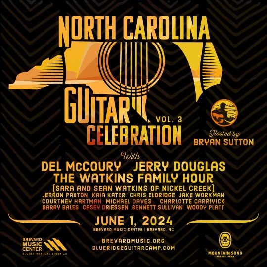 Jerry will be performing at the 3rd annual North Carolina Guitar Celebration concert on June 1st, presented by Bryan Sutton. For more details and to grab your tickets, visit blueridgeguitarcamp.com/concert