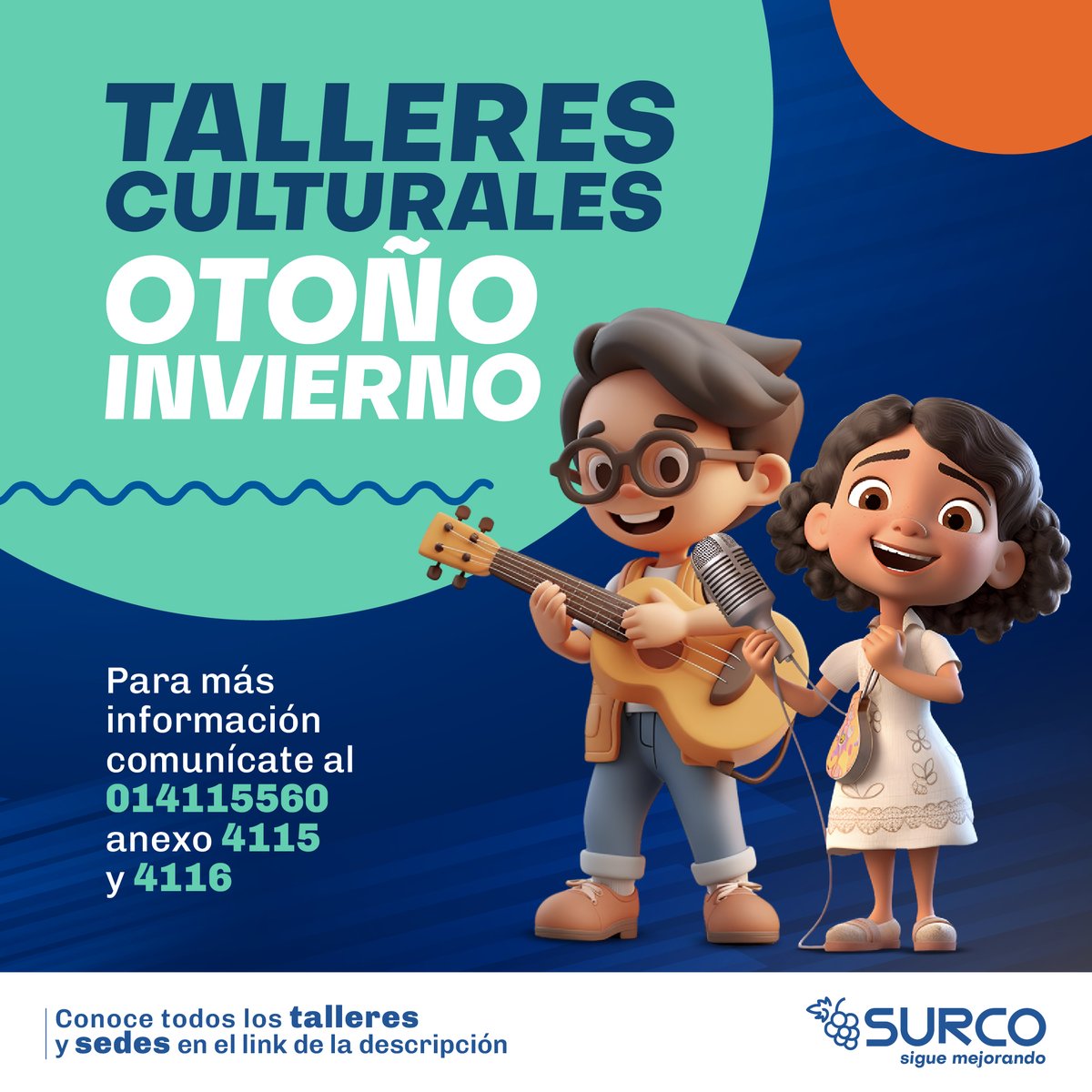 🎉 ¡Hola! En mayo, tenemos una variedad de Talleres Culturales como Canto 🎤, Manga 📘, Teatro 🎭, Marinera 💃, guitarra 🎸, entre otros. 🌟Consulta los horarios y clases disponibles aquí: 🔗 bit.ly/TalleresCultur… #SurcoSigueMejorado #Surco