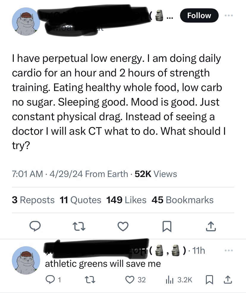 Honestly wondering if “low carb no sugar AG1” is actually much worse than the “Standard American Diet”