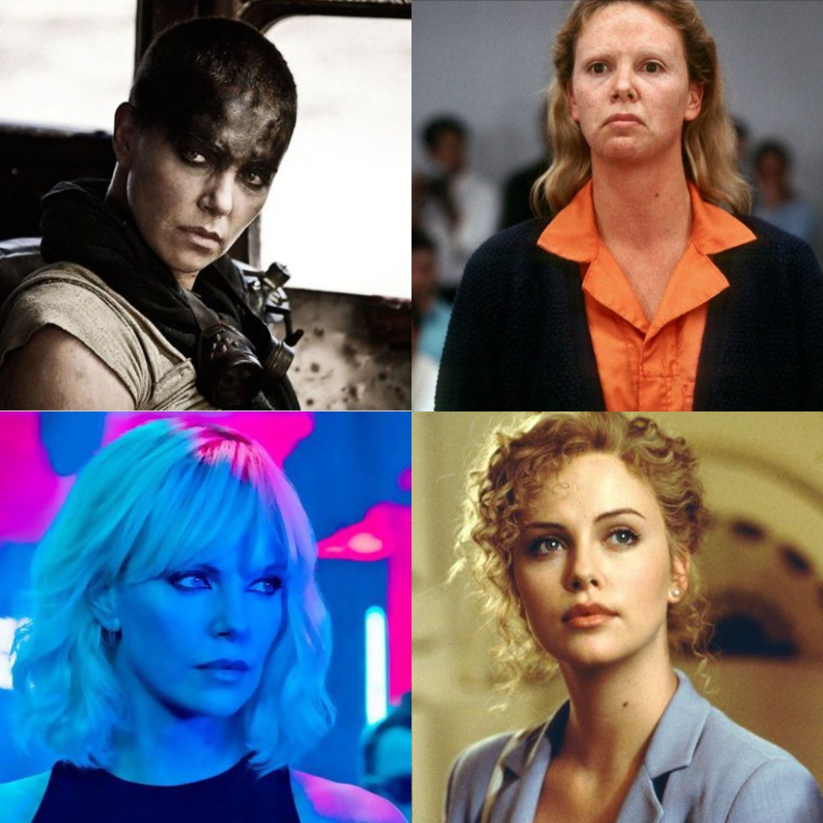 1 actress, 4 roles #CharlizeTheron