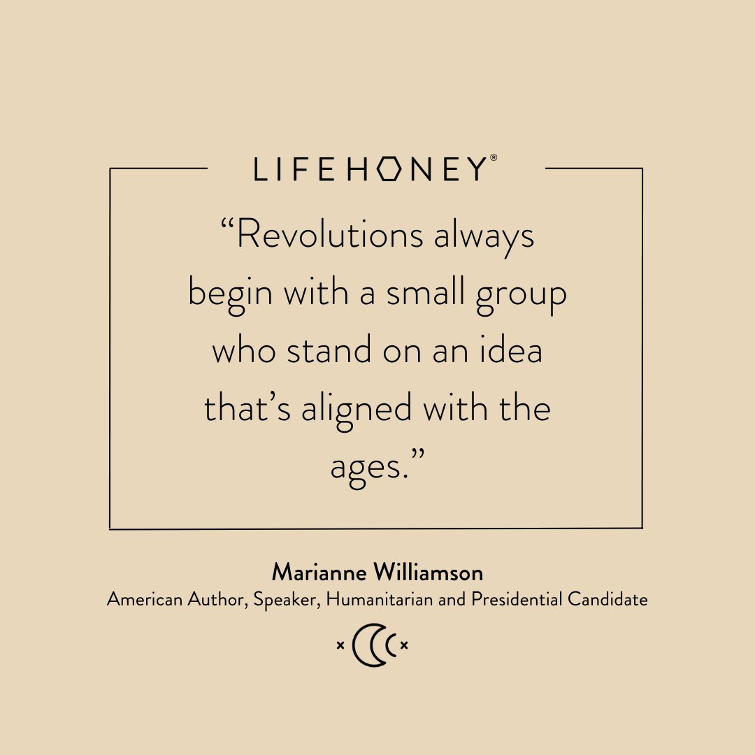 To begin a revolution, you need guts. Guts to stand by your ideas and give them voice. Ready to ignite change? 🔥 #LIFEHONEY #lifehoneyliving #makinglifehoney #TheCharismaCode #CharismaCode #MarianneWilliamson #BeTheChange #StandUpSpeakOut #IdeasMatter