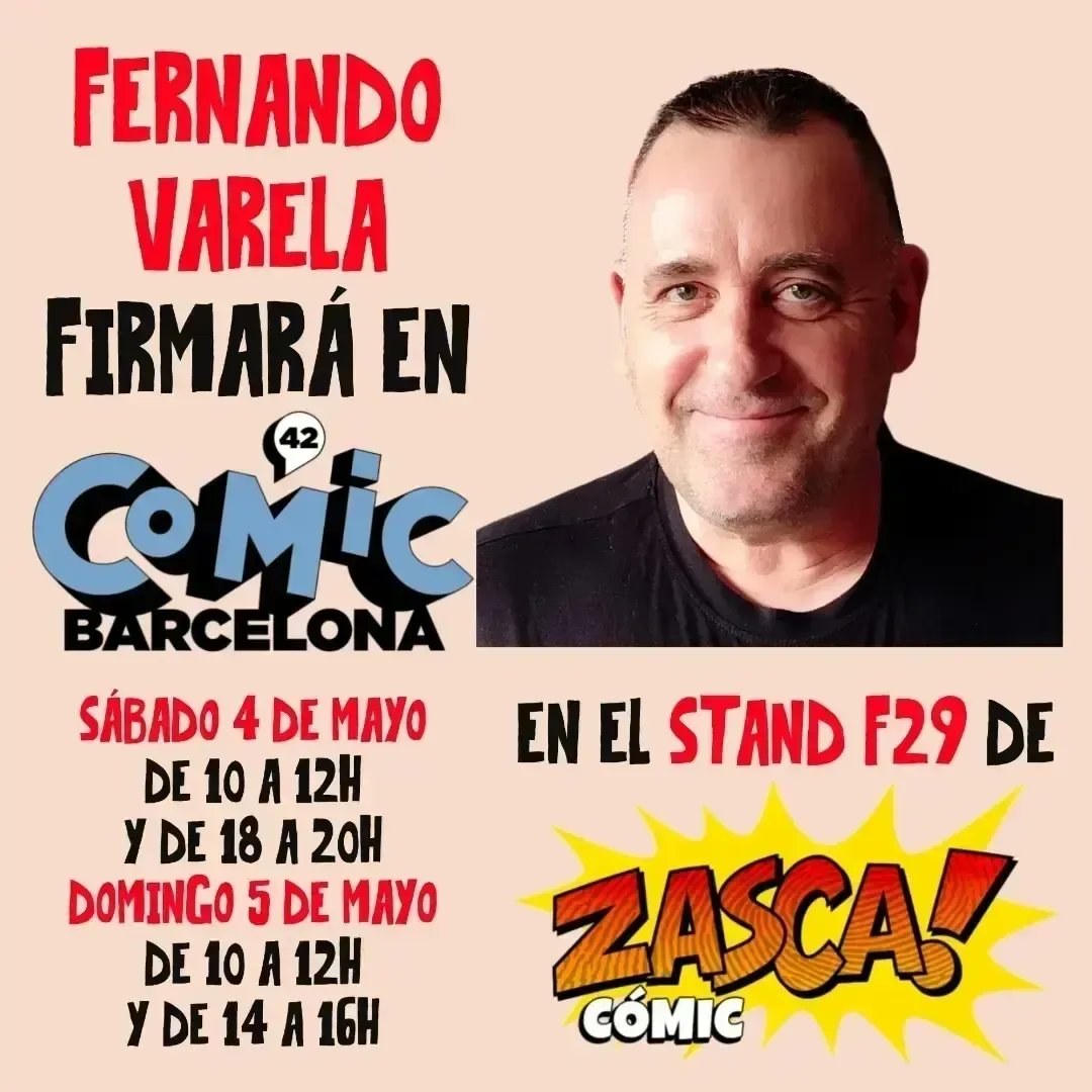 No te pierdas  la FIRMA de autor@s de ZASCA! CÓMIC en CÓMIC BARCELONA: ✏️TERESA CASTRO  ✏️DAVID MERINO  ✏️FERNANDO VARELA  EN LA ZONA DE FANZINES  STAND F29 ¡Os esperamos! ¡NOMINADOS  AL PREMIO DE MEJOR FANZINE! VISITA NUESTRA ZASCA! TIENDA bit.ly/3WUYGiK