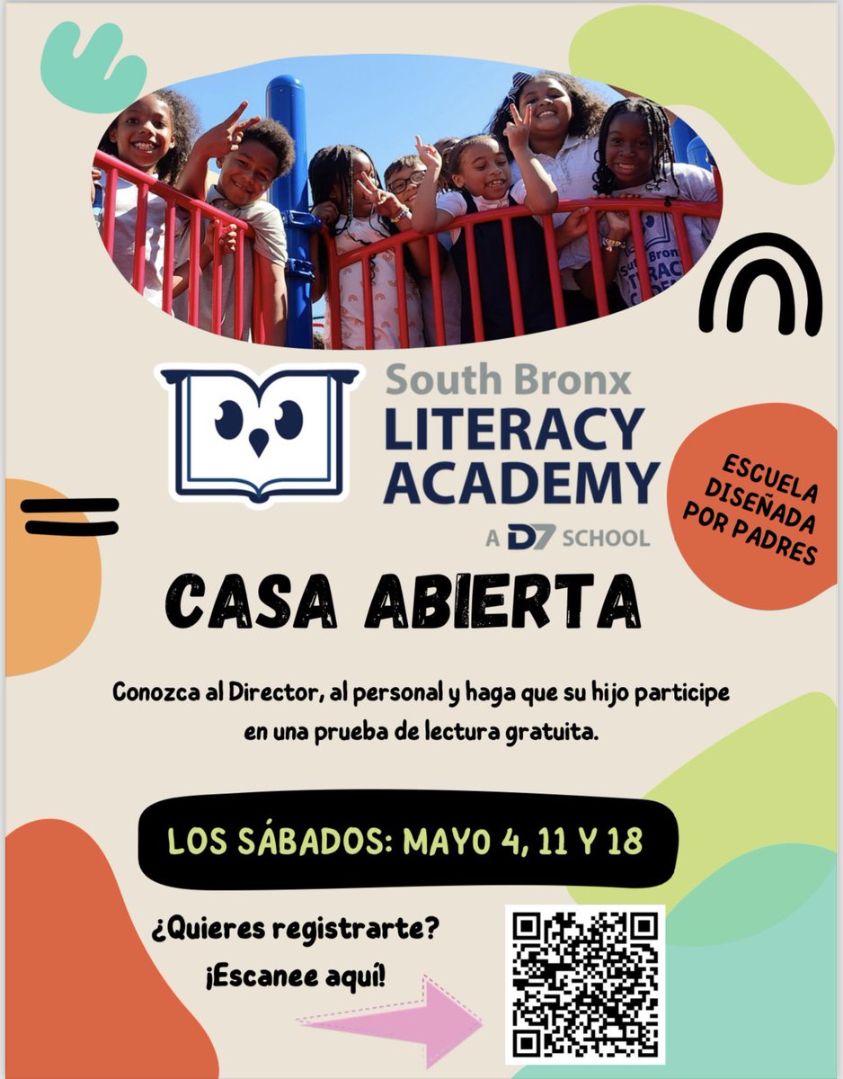 Are you interested in South Bronx Literacy Academy? Register for an open house appointment.