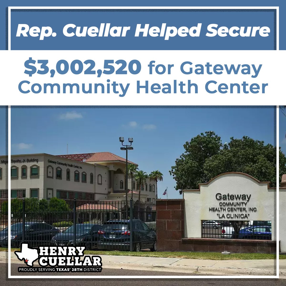 Today, I am pleased to announce a $3,000,000 HHS grant for Gateway Community Health Center. These funds will ensure the center can continue running effectively while taking care of as many people as possible. I will continue working to expand affordable, accessible health care…