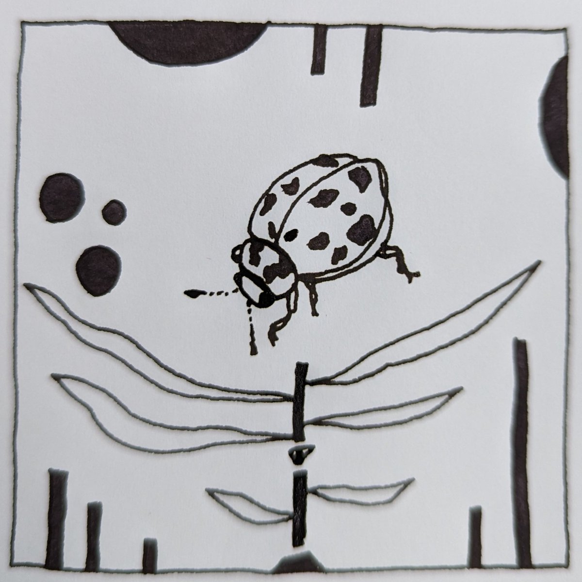 #yournotalone #drawing #insects #ladybug