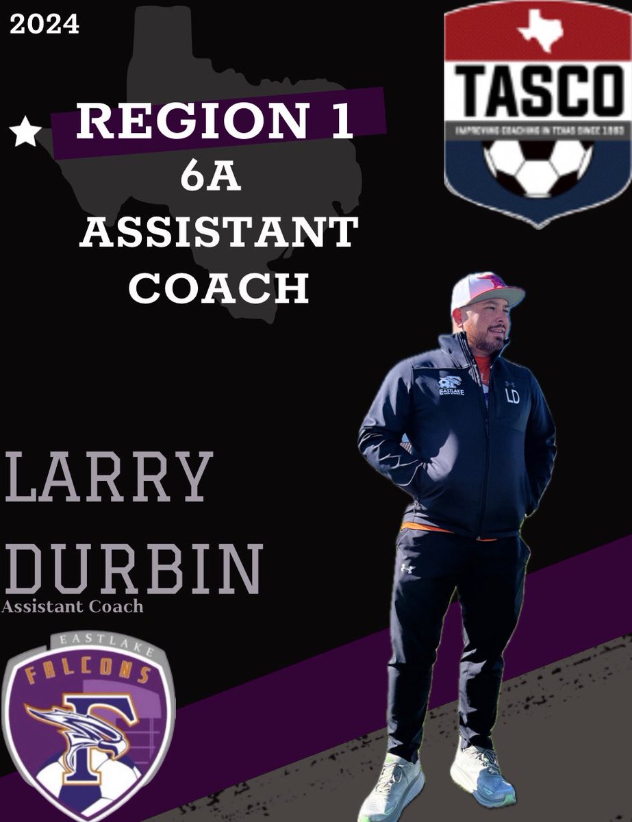 Congratulations to coach Durbin on being named TASCO assistant coach of the year. Well Done.