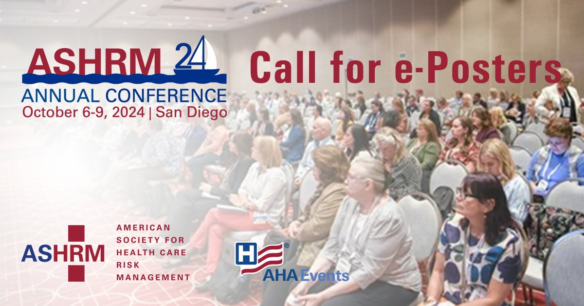 Submit a proposal for an e-Poster at the ASHRM Annual Conference and highlight the groundbreaking work happening in your organization! The deadline is April 30. Share your innovative ideas and initiatives! ow.ly/O5Wp50Rrm1r