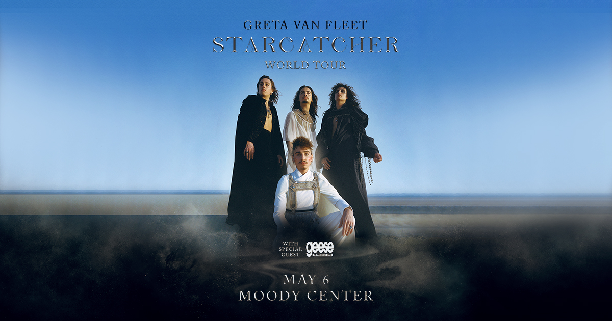 The countdown is on! 📆 ONE WEEK until the Starcatcher World Tour makes its stop in ATX! Don’t miss #GretaVanFleet and #Geese at Moody Center on May 6. 🎟️: bit.ly/3Q9JD2R