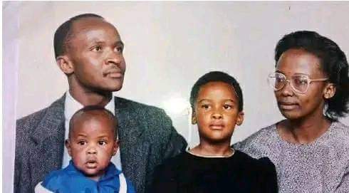 Throwback photos of the young Francis Ogolla with his wife and children. #RIPGENERAL