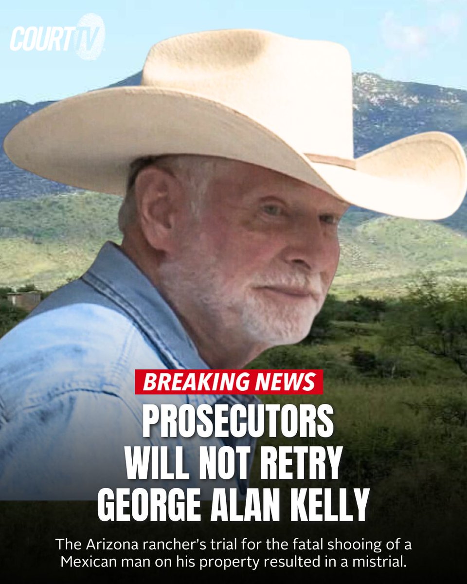 #BREAKING: Prosecutors will not retry 75-year-old George Alan Kelly. Kelly's trial in the fatal shooting of a Mexican man on his Arizona property ended with a mistrial. #CourtTV - What do YOU think?