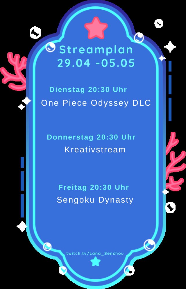 Ahoy! Zeit für neue #streams diese Woche, kommt an Board ;)

Twitch.tv/Lana_Senchou

#onepieceodyssey #sengokudynasty #kreativecke #Art #crafting #cozyvibes #creativestreamer #streamergirls #twitchgermany #TwitchStreamers #twitchpush #twitchtv #kleinestreamer #TwitchDE