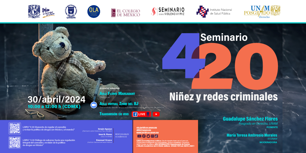Instituto de Investigaciones Jurídicas, UNAM (@iijunam) on Twitter photo El <a href="/OLAObservatorio/">OLA Observatorio de Legislación y Adjudicación</a> y el #IIJUNAM te invitan a asistir a la siguiente sesión del Seminario #420:
📌Niñez y redes criminales
🗓️30/04/24
⌚10:00 a 12:00
📲Regístrate aquí👉 bit.ly/3JHLIAg
🔴 Sigue el #Live El <a href="/OLAObservatorio/">OLA Observatorio de Legislación y Adjudicación</a> y el #IIJUNAM te invitan a asistir a la siguiente sesión del Seminario #420:
📌Niñez y redes criminales
🗓️30/04/24
⌚10:00 a 12:00
📲Regístrate aquí👉 bit.ly/3JHLIAg
🔴 Sigue el #Live