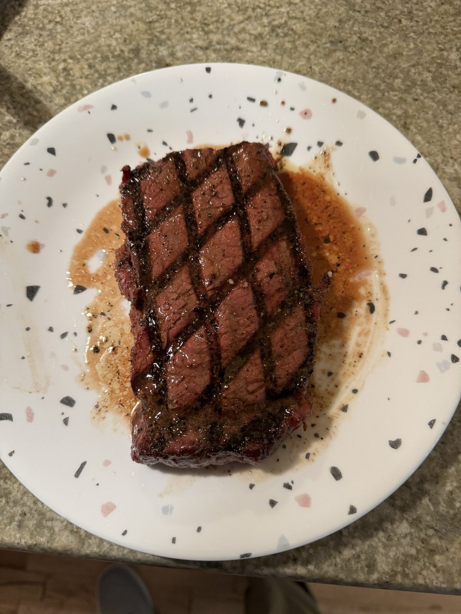 My sear marks need a little work, but I’m starting to get this steak cooking thing figured out.