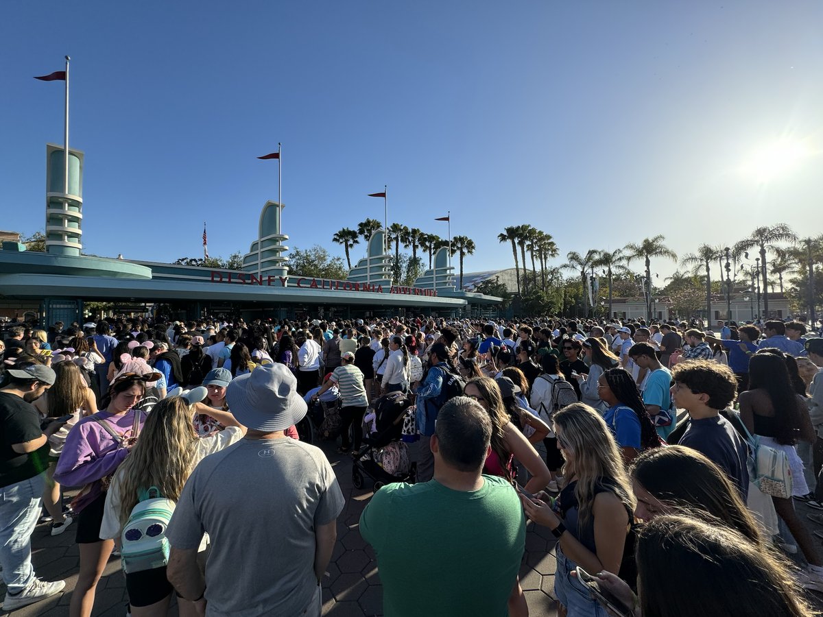 It is a little busy to get into DCA this evening #disneyland